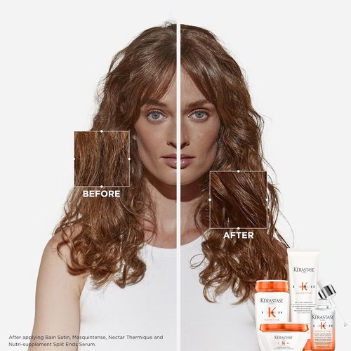 Kerastase Nectar Thermique Heat Protecting Cream - Anti-Frizz & Shine for Medium to Thick Dry Hair