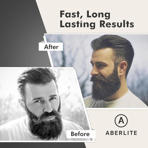 Aberlite EDC Heated Beard Straightening Brush - Professional Grooming Tool for 0.5" Plus Beards | Black