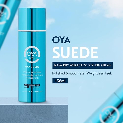 OYA Suede Blow Dry Hair Styling Cream - Lightweight Formula for Smooth, Polished Finish - 4.6 Fl Oz