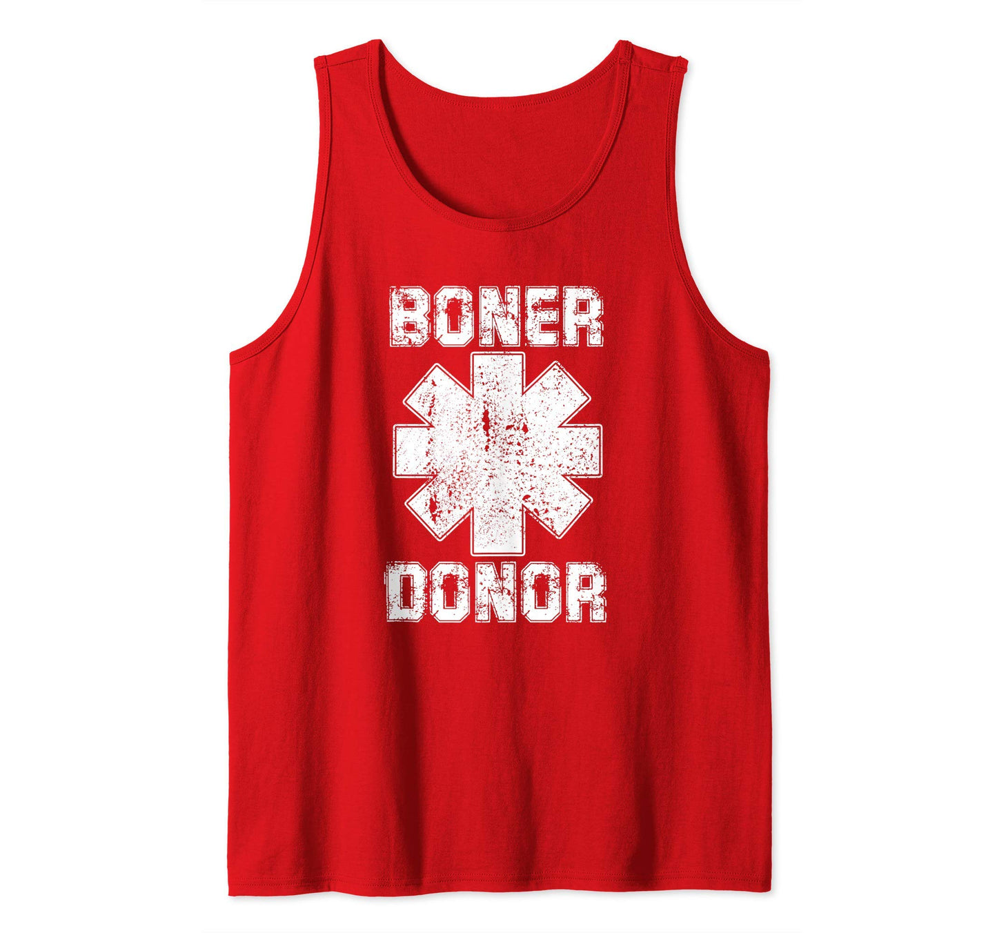 Boner Donor - Lifeguard Style, Sexy Costume Funny Red Tank Top