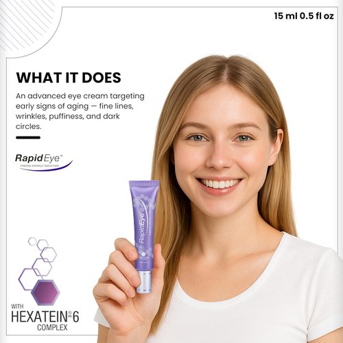 RapidEye Firming Eye Cream - Anti-Aging Formula with Retinol, Caffeine & Peptides | 0.5 fl oz for Puffiness & Fine Lines