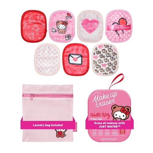 Original MakeUp Eraser 7-Day Set - Effortlessly Remove All Makeup with Just Water | Hello Kitty Cutie Pie, 7ct