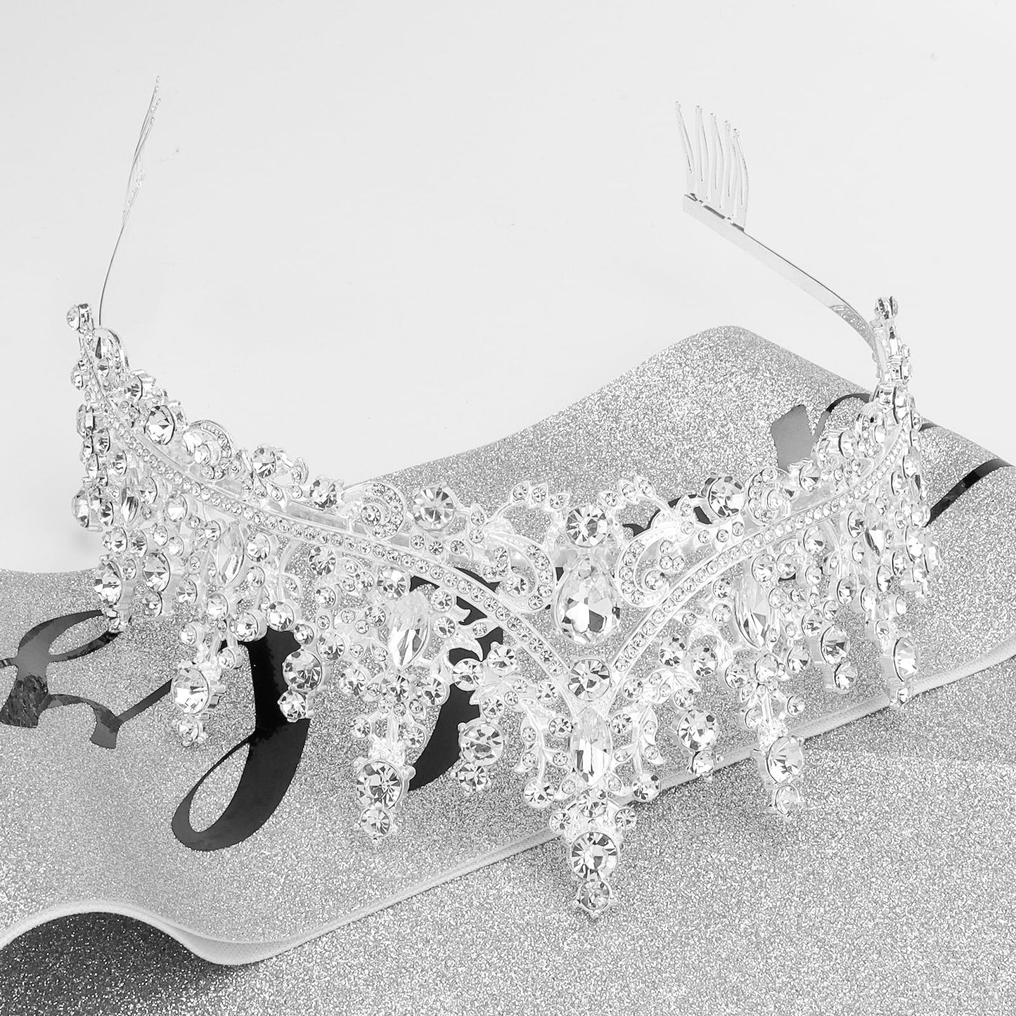 Canitor 21st Birthday Sash and Tiara Set 21st Sparkling Birthday Crown Dazzling Birthday Sash 21st Birthday Decorations 21st Birthday Gifts for Her Silver