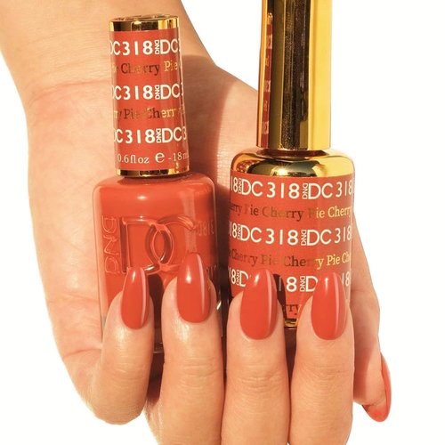 DND DC Gel Polish Set - Orange Collection | UV/LED Gel & Air Dry Nail Lacquer Duo, 0.5 Fl Oz Each