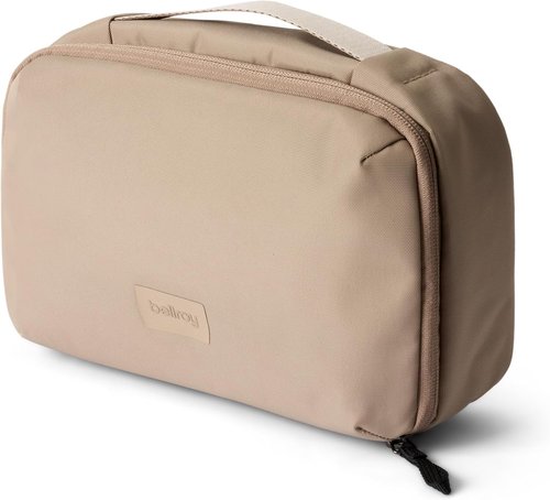Bellroy Hanging Toiletry Kit - 3L Travel Toiletry Bag for Men & Women | Stylish Stone Color
