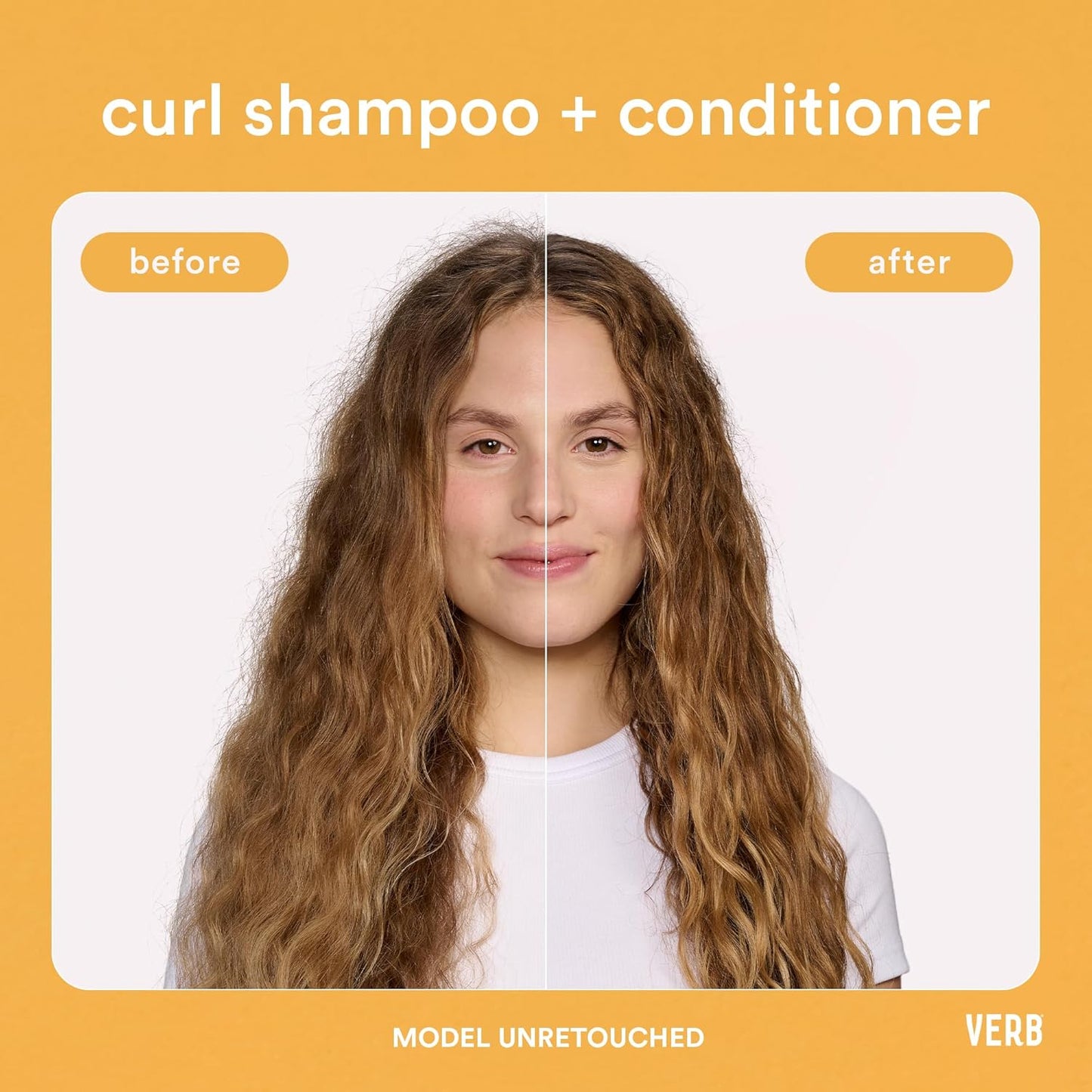 VERB Curl Shampoo & Conditioner Duo - Cleanse, Smooth & Control Frizz - Vegan, No Parabens or Sulfates