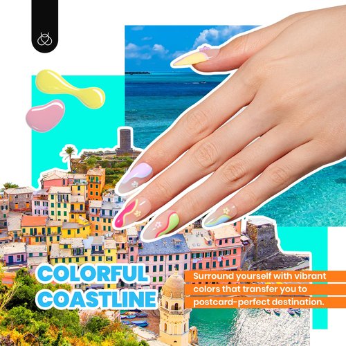 beetles Gel Polish Kit - 36 Colors Nail Kit Pink Purple Cat Eye Polish Set With 4pcs Base and Glossy Matte Glitter Top Coat Travel Diary Soak off Uv Gel Manicure Gift for Women