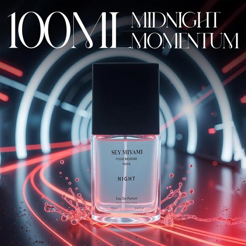 Essey Miyami Night Cologne for Men - Eau de Parfum Natural Spray 3.4 Fl Oz | Versatile Daily Fragrance