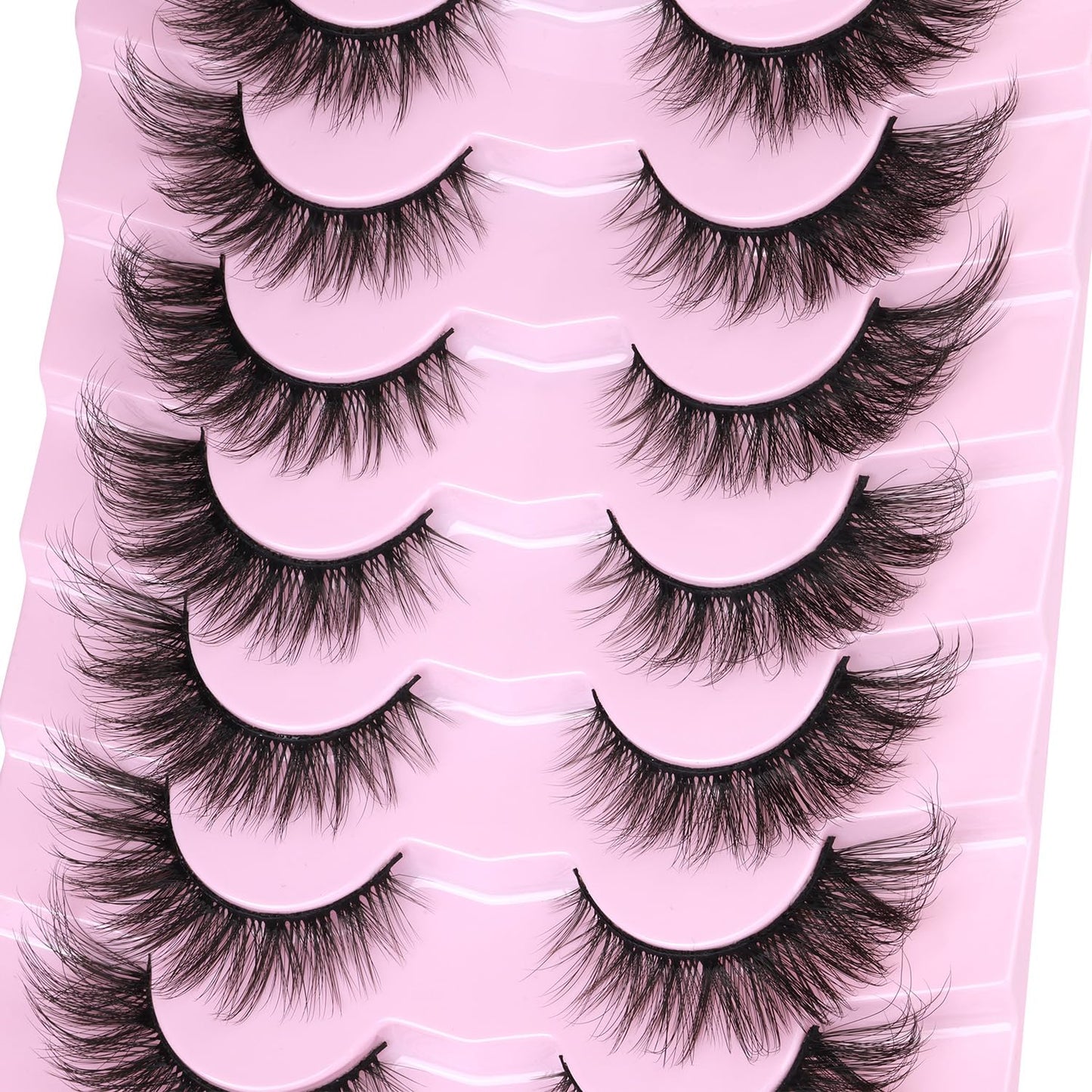 False Lashes Natural Look Fluffy Faux Mink Eyelashes Wispy Fox Eye Lashes That Look Like Extensions 3D Mink Lashes Natural Strip Lashes Pack by Kiromiro