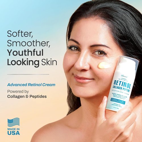 Ebanel Retinol Cream - Anti-Aging Moisturizer with Collagen & Hyaluronic Acid | 3.5 oz for Wrinkles & Dark Spots