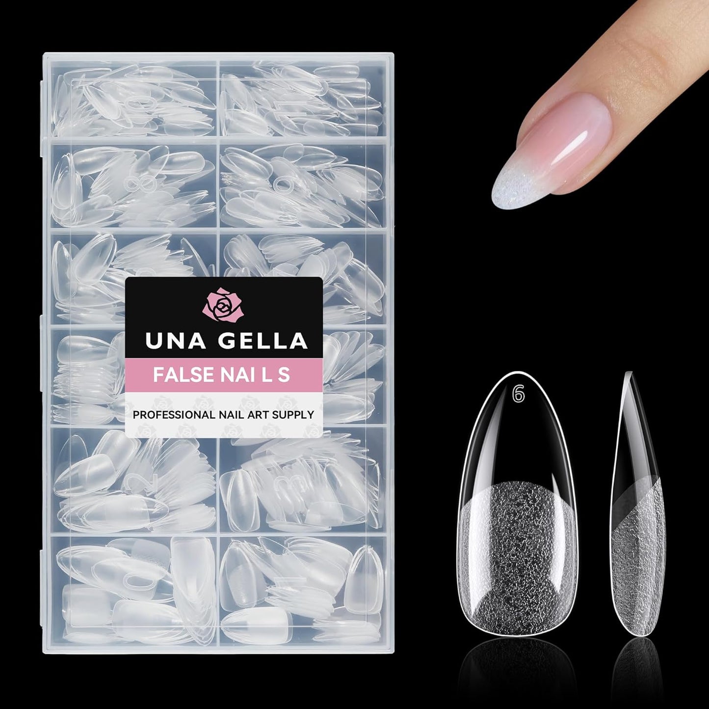 UNA GELLA Gel Nail Glue, Solid Nails Gl ue Gel 40g Lamp Curing Needed Soak Off G LUE Strong Nail G LUE G el for Acrylic Fake Nails Tips Extension Press On Nails for Gelly Tips