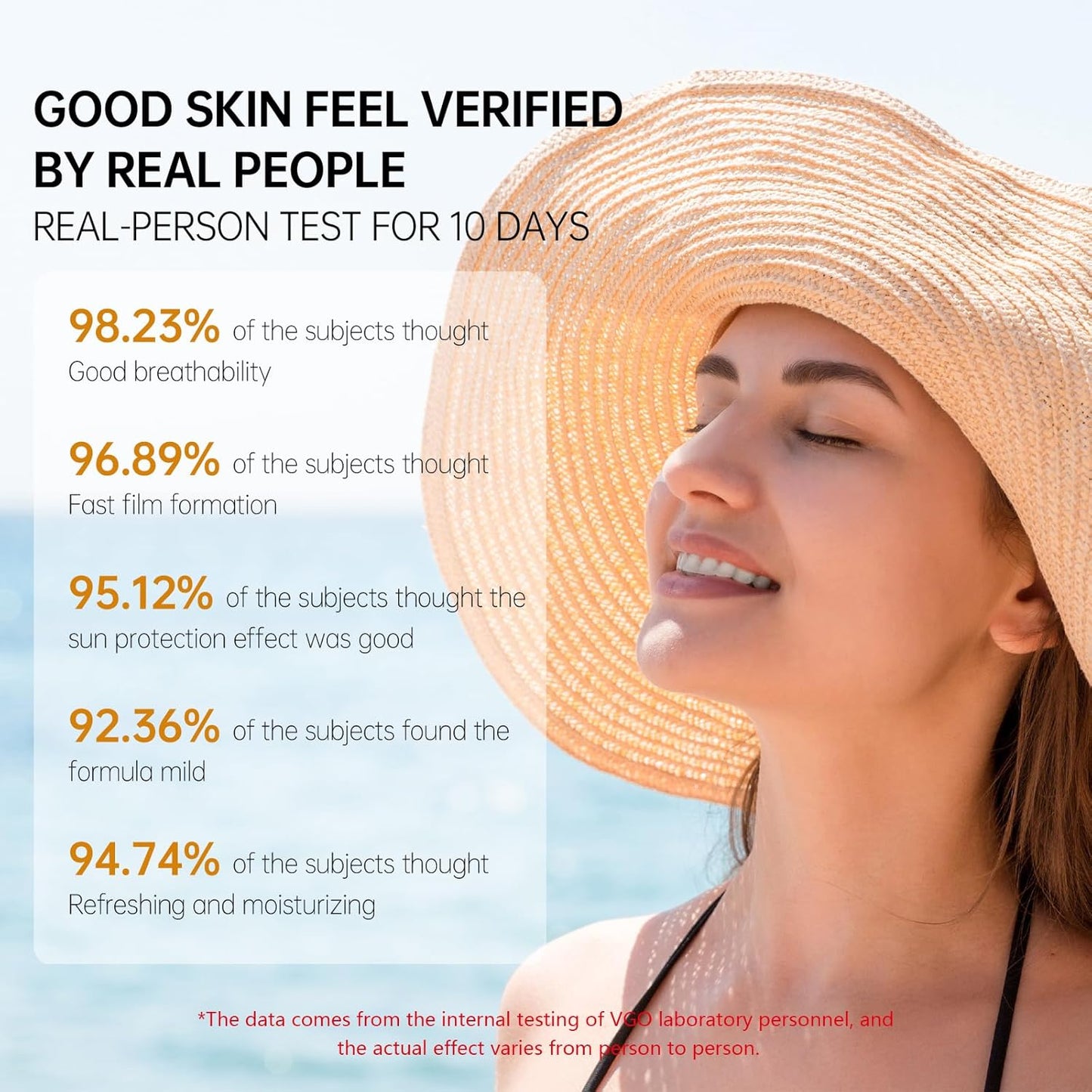 VGO Tinted Sunscreen SPF 50 - Moisturizing Face Sunscreen for Women | Oil-Free, Sweat Resistant, 1.76oz
