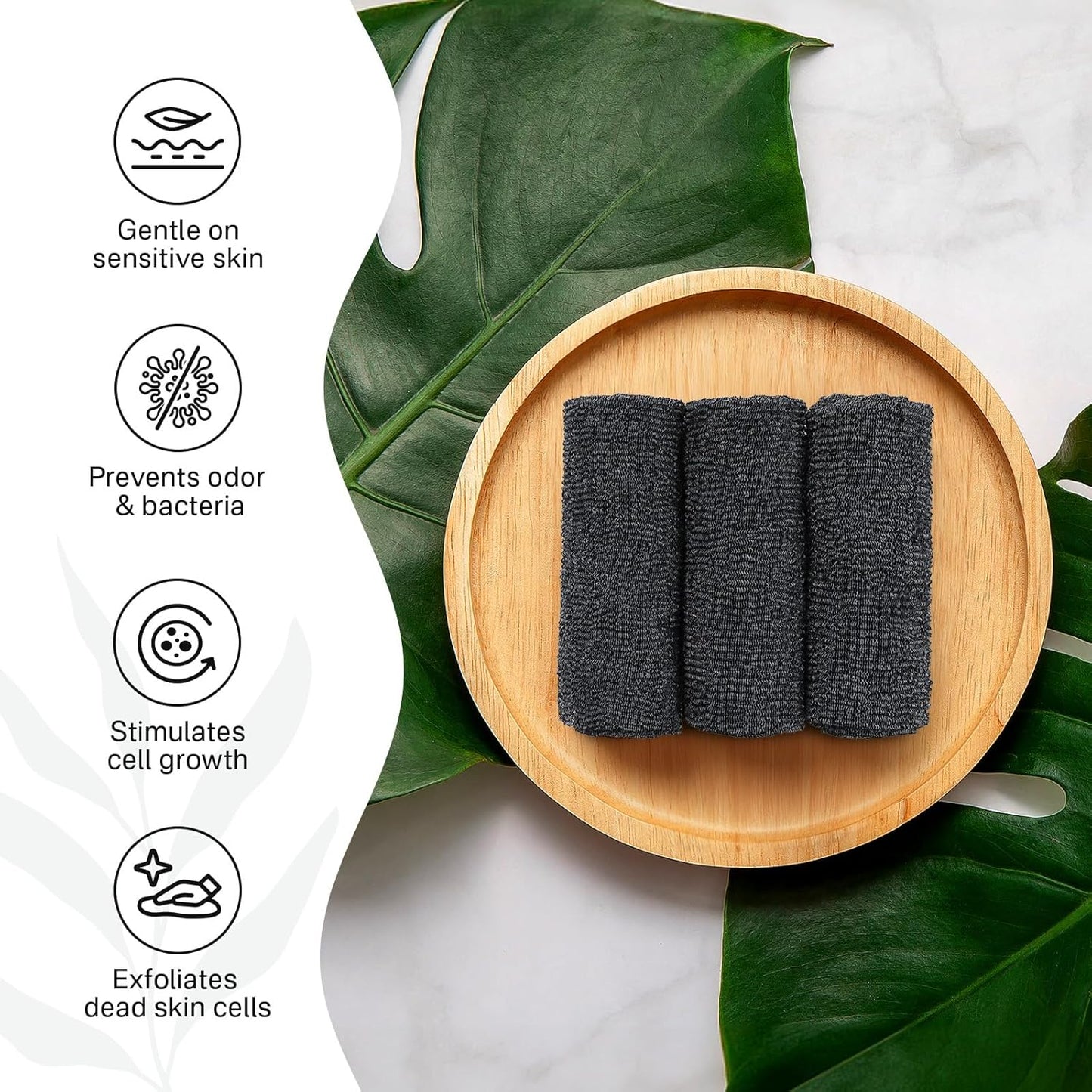 Yiclick Exfoliating Washcloth Towel - Japanese Bath Cloth for Body Exfoliation | Korean Back Scrubber