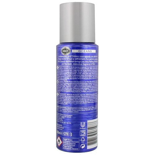 Brut Oceans Deodorant Body Spray for Men - Refreshing 6.7 oz Spray for All-Day Freshness