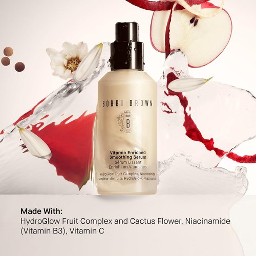Bobbi Brown Vitamin Enriched Smoothing Serum - Glowy Hydrating Overnight Face Serum with Niacinamide & Vitamin C, 1 Fl Oz
