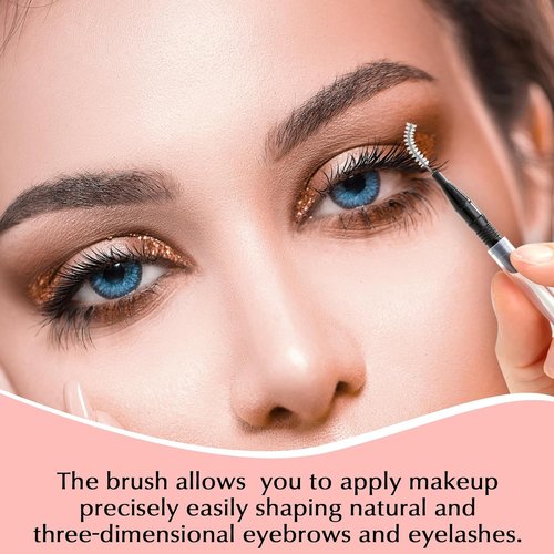 MAPVOLUT Micro Eyebrow Brush Set - 120 Pcs Brow Lamination & Lash Tint Tools with Caps