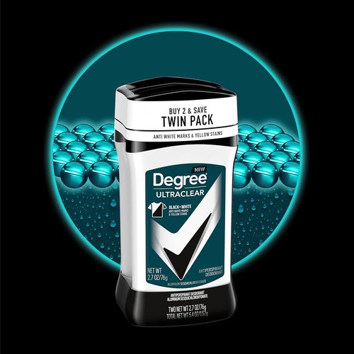 Degree Men UltraClear Antiperspirant Deodorant - 72-Hour Sweat & Odor Protection | 2 Count, 2.7 oz