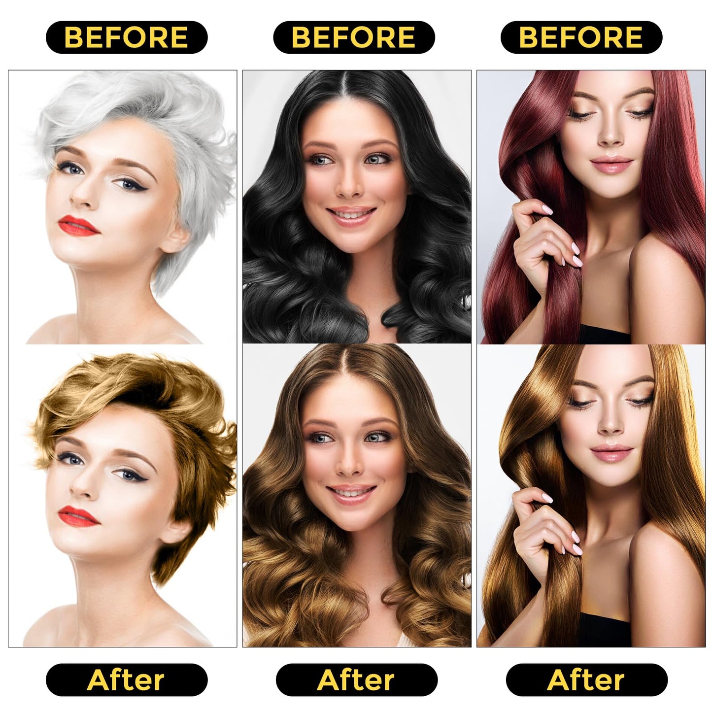 Sminktec Hair Dye Shampoo 3 in 1 for Gray Hair, Herbal Ingredients Natural Shampoo Hair Dye for Women Men (Chestnut Brown)