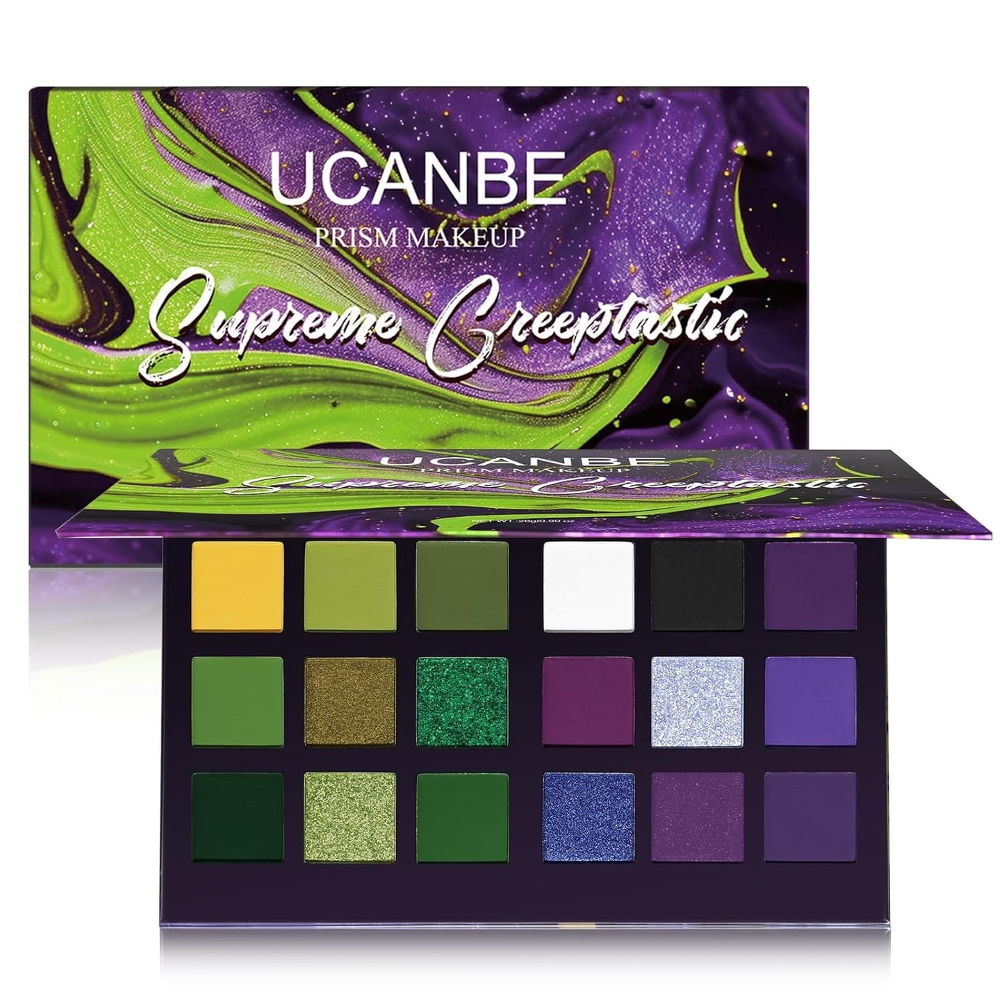 Skiennix Goth Eyeshadow Palette - 18 Colors Matte & Shimmer for Halloween & Cosplay | Bright & Dark Shades