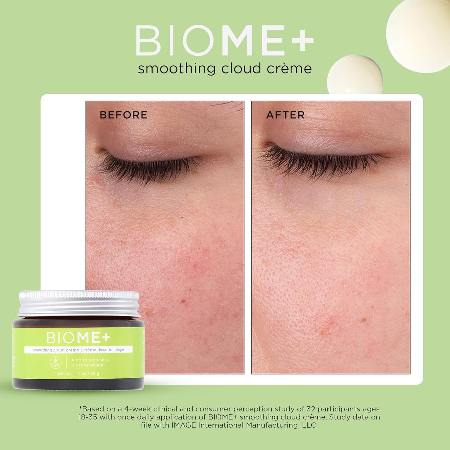 IMAGE Skincare BIOME+ Smoothing Cloud Crème - Microbiome Friendly Night Cream for Enhanced Skin Hydration