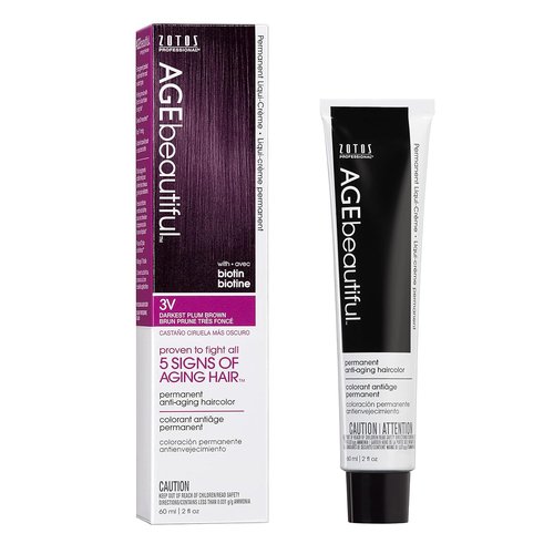 AGE Beautiful Permanent Hair Color Dye - 100% Gray Coverage & Anti-Aging Formula | Biotin Infused for Thicker, Healthier Hair