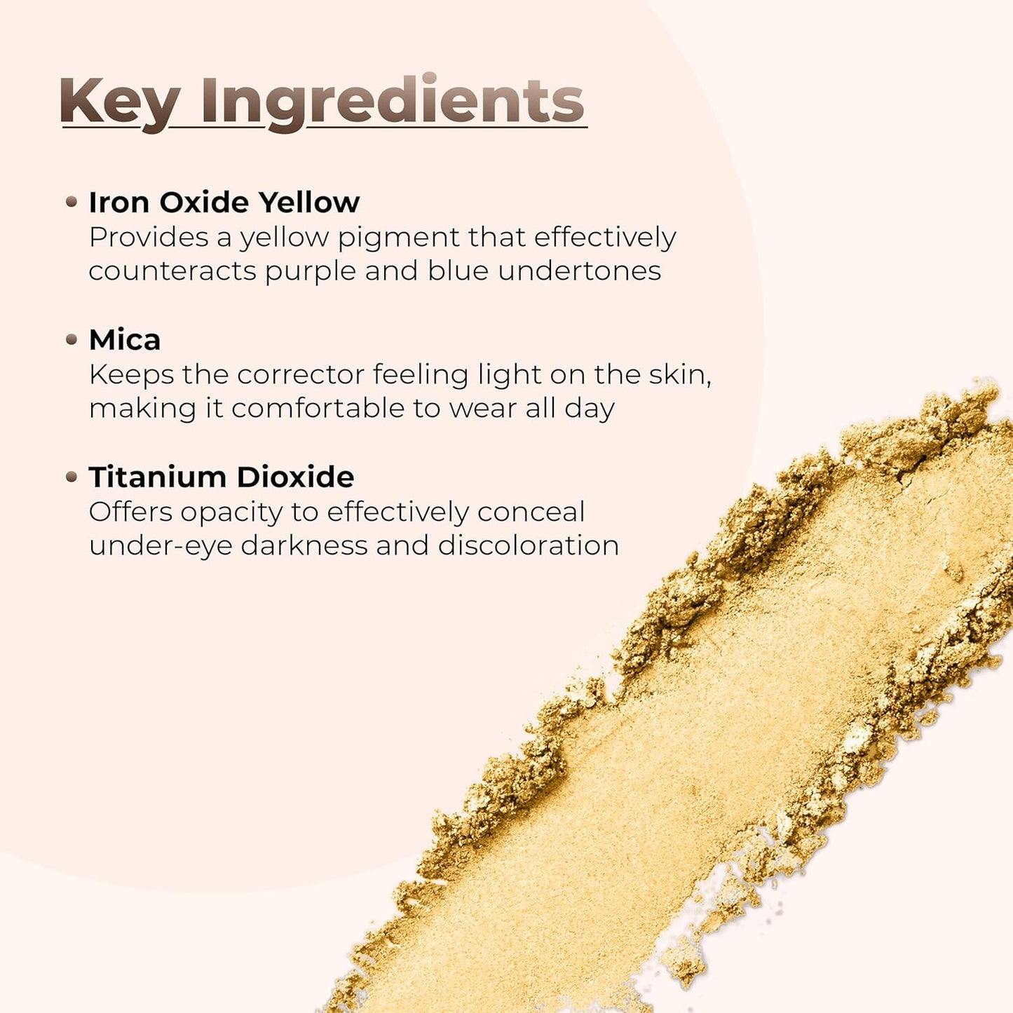 Yellow Corrector Powder by [Brand Name] - Concealer for Redness & Dark Circles | Talc-Free, Vegan, 5g Jar