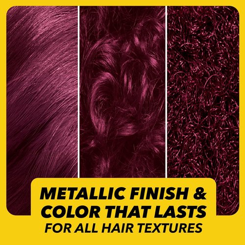 Got2b Metallics Permanent Hair Dye - Dark Ruby M68 | Metallic-Shine Booster for Cool, Shimmering Tones, Lasts 30 Washes