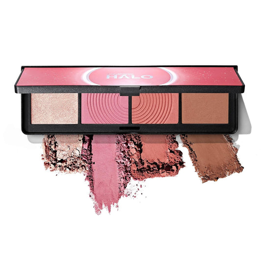 Smashbox Halo Sculpt + Glow Face Palette - Long-Lasting Contour & Highlighter with Vitamin E, 0.55 oz