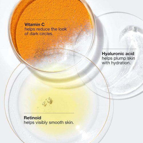 Clinique All About Eyes Brightening Serum - Vitamin C, Hyaluronic Acid & Retinol | Hydrating, Reduces Dark Circles, 0.34 Fl Oz