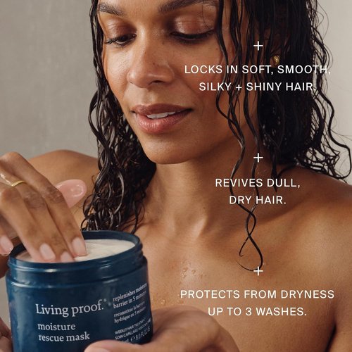 Living Proof Moisture Rescue Hair Mask - Deep Conditioner for Dry & Damaged Hair, 8 oz
