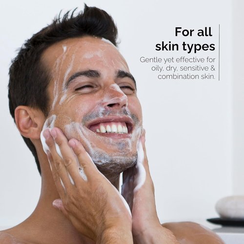 Nordisk Element Men’s Face Wash - Clarifying Gel Cleanser with Plum Extract | Vegan, Hydrating, pH Balanced, 6.76 Fl Oz