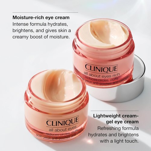 Clinique All About Eyes Rich Eye Cream - Hydrating, Brightening & Depuffing for Dark Circles