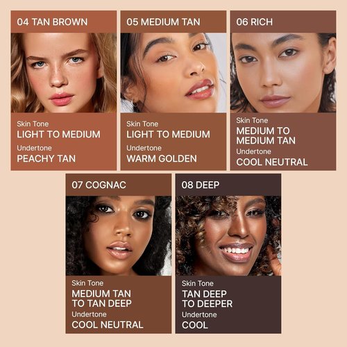 Kiss New York Airy Velvet Contour Stick - Deep 0.70 Oz | Buildable Cool Toned Face Sculpting Cream with Brush Set