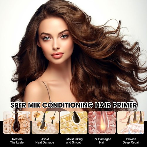 Nodfens Sper Mik Conditioning Hair Primer, Nourishes Softens Hair, Intensely Moisturizes, Anti Frizzy Dry Hair, Leave In Conditioner Spray for All Hair Types | Wig Milk Spray