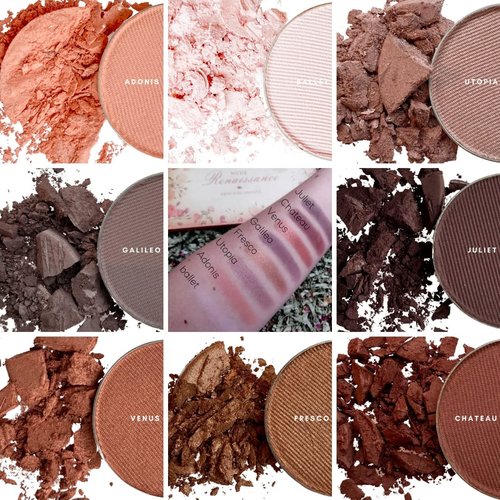 Honeybee Gardens Nude Renaissance Eye Shadow Palette - 8 Neutral Shades, Matte & Shimmer, Vegan, Talc-Free