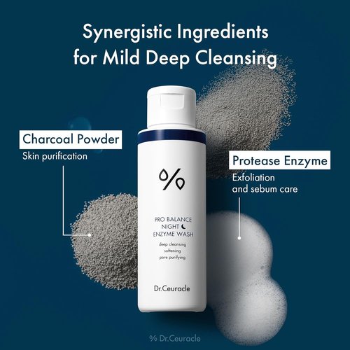 Dr.Ceuracle Pro Balance Enzyme Powder Face Wash - Natural Deep Cleansing & pH Balancing for Day/Night Use