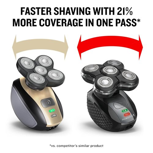 Remington XR7000 Balder Pro Electric Razor - Rechargeable Waterproof Shaver for Men | Cordless, Dual Track Flexing Heads, Black