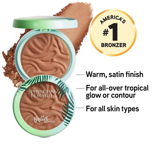 Physicians Formula Murumuru Butter Bronzer - Moisturizing & Nourishing for Silky Glow | Hypoallergenic, Vegan - Sunset Bronzer