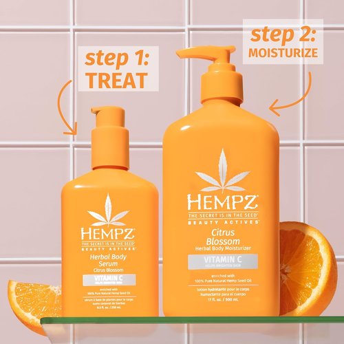 Hempz Citrus Blossom Body Serum - Lightweight & Fast Absorbing with Vitamin C | 8.5 fl. oz.