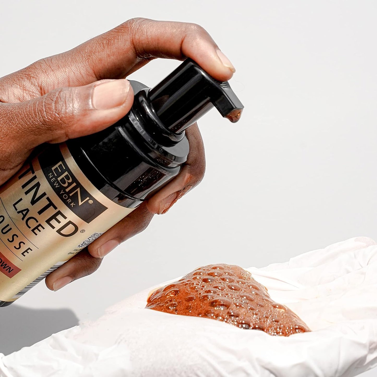 EBIN New York Tinted Lace Mousse - Dark Brown | 3.38oz (100ml) for Flawless Hairline Finish