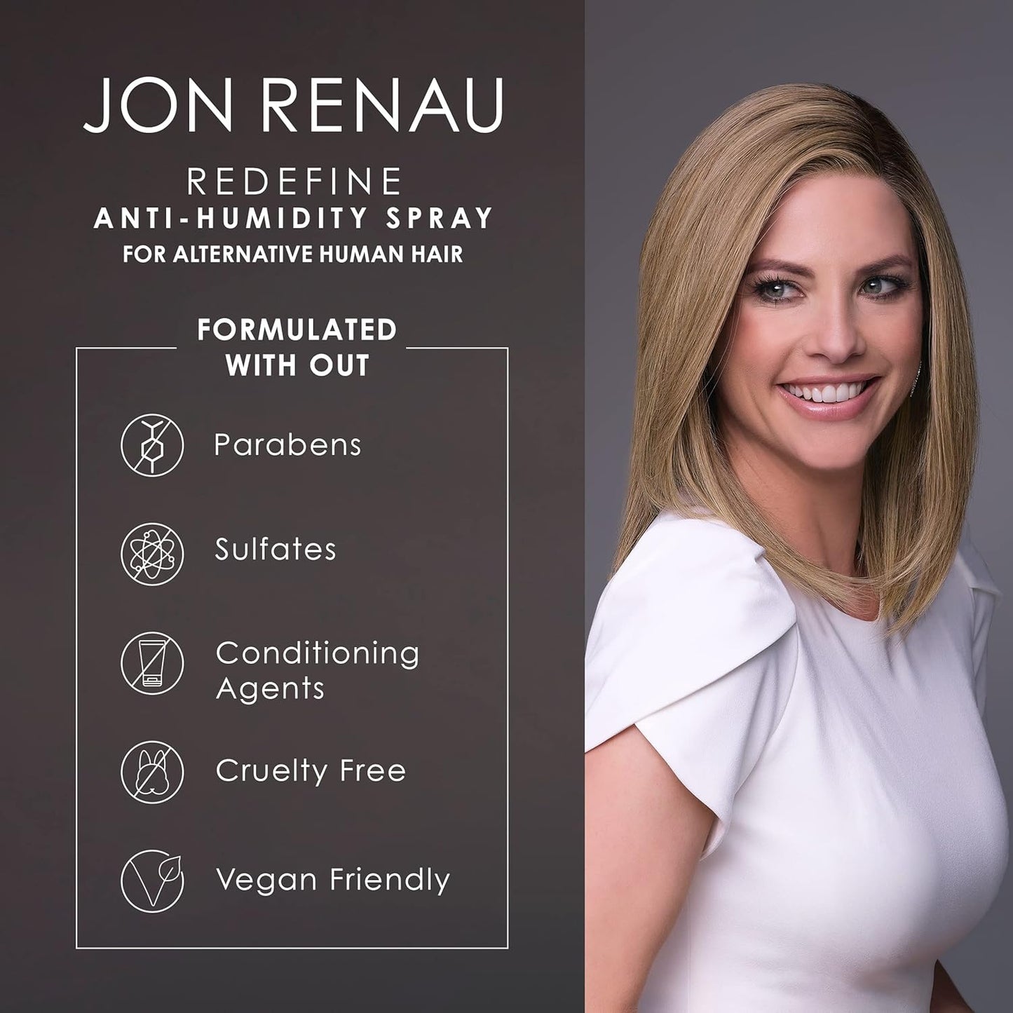 Jon Renau Anti-Humidity Hair Shield Spray | 8.5 Fl Oz for Frizz Control and Shine