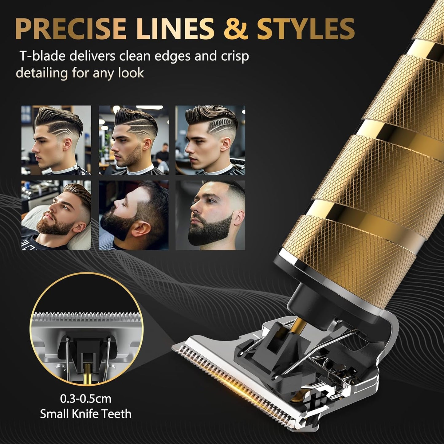 Ufree Hair Trimmer & Beard Trimmer - Professional Electric Razor with T Blade Precision Edger | Ideal for Hair Cutting & Grooming