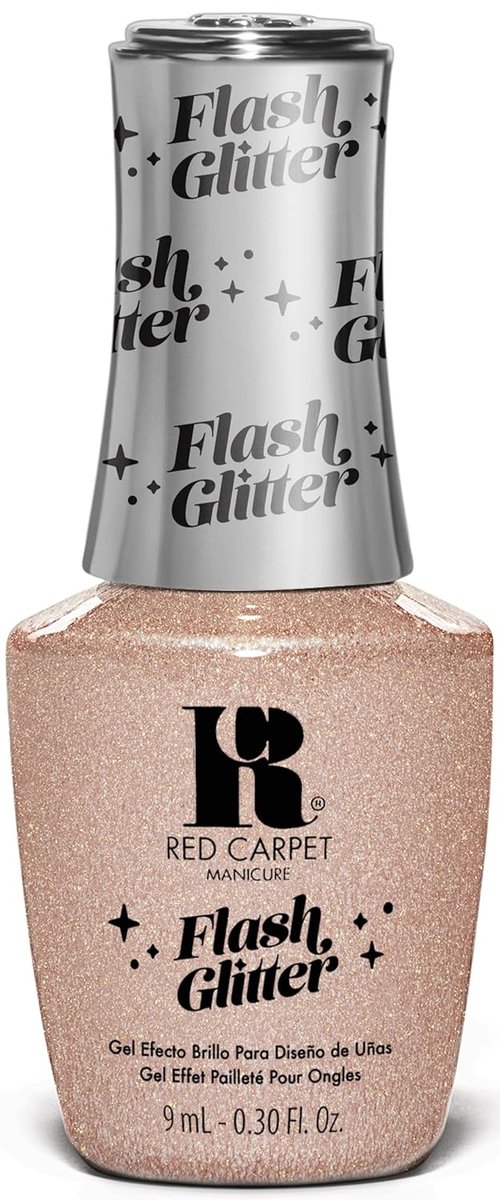 Red Carpet Manicure Flash Glitter Gel - Sparkling Nail Polish for Stunning Manicures | 0.5 oz