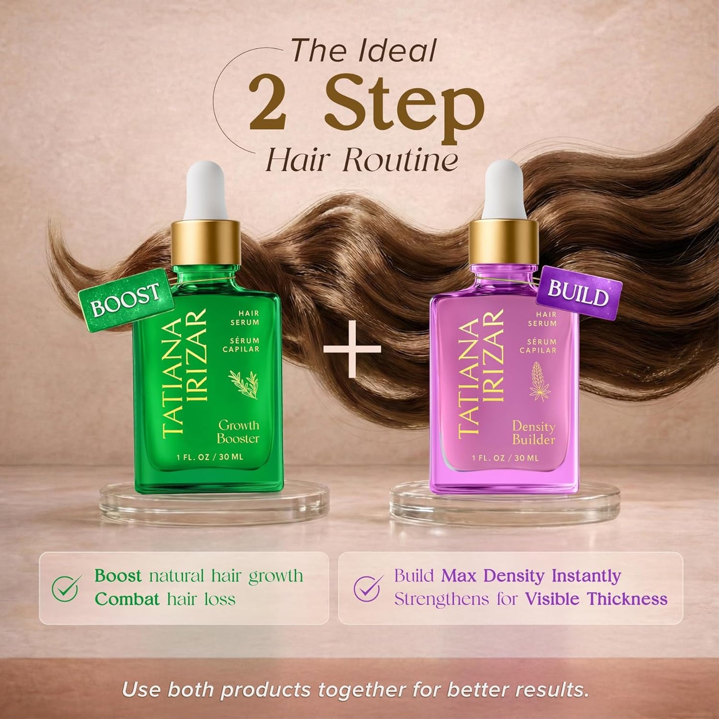 Skiennix Hair Thickening Serum - Clinically Proven Density Builder for Women | Non-Greasy 30ml with Biotin, Argan & Caffeine