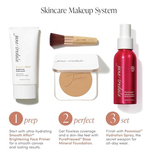 Jane Iredale The Skincare Makeup Essentials Set - Perfect for Flawless Skin | All-in-One Kit
