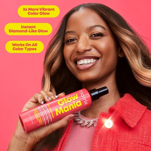 Matrix Glow Mania Leave-In Conditioner - Enhances Shine & Preserves Color Vibrancy | 8.5 Fl Oz