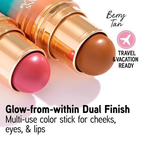 Physicians Formula Butter Glow & Go Multiuse Stick - Ultra-Creamy Radiant Finish with Murumuru Butter | Vegan & Cruelty-Free, Berry Tan