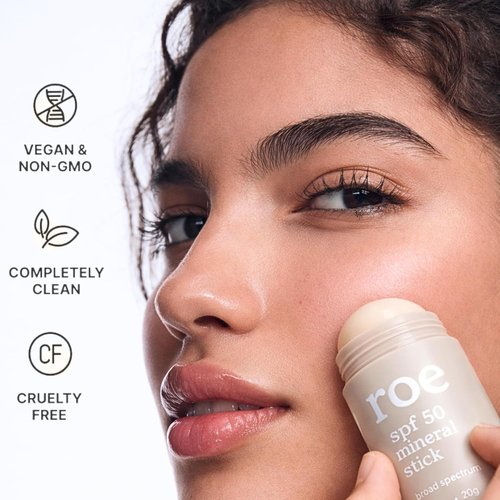 Roe Wellness Mineral Sunscreen Stick SPF 50 - Reef Safe Zinc Oxide Protection | Ideal for Face & Body, All Ages