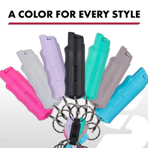 SABRE Pepper Spray - Quick Release Keychain for Easy Carry & Fast Access, Max Police Strength Self Defense OC Spray With UV Dye, 10 Sec. Spray Time, Finger Grip - Faster Aim, 0.54 fl oz, Secure Safety