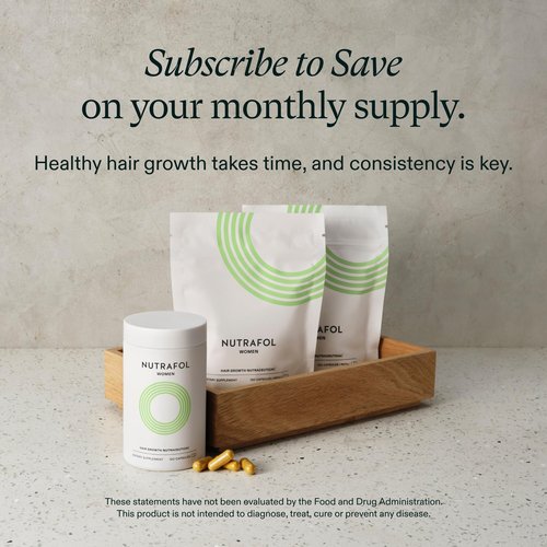 Nutrafol Women's Hair Growth Supplements, For Women 18-44 Years Old, Clinically Proven for Visibly Thicker and Stronger Hair, Dermatologist Recommended - 3 Month Supply, Pack of 3